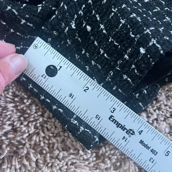 NWT new 12 fits 10 Anthropologie Maeve tweed skort shorts skirt black white - Picture 15 of 17